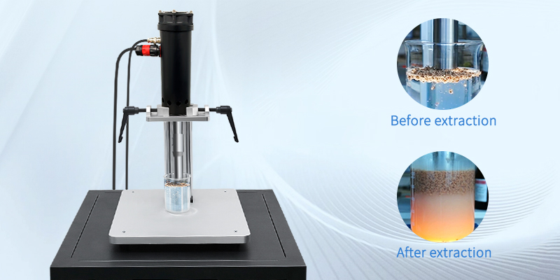  ¿Cuáles son las aplicaciones del extractor ultrasónico en la extracción de componentes efectivos de productos naturales?